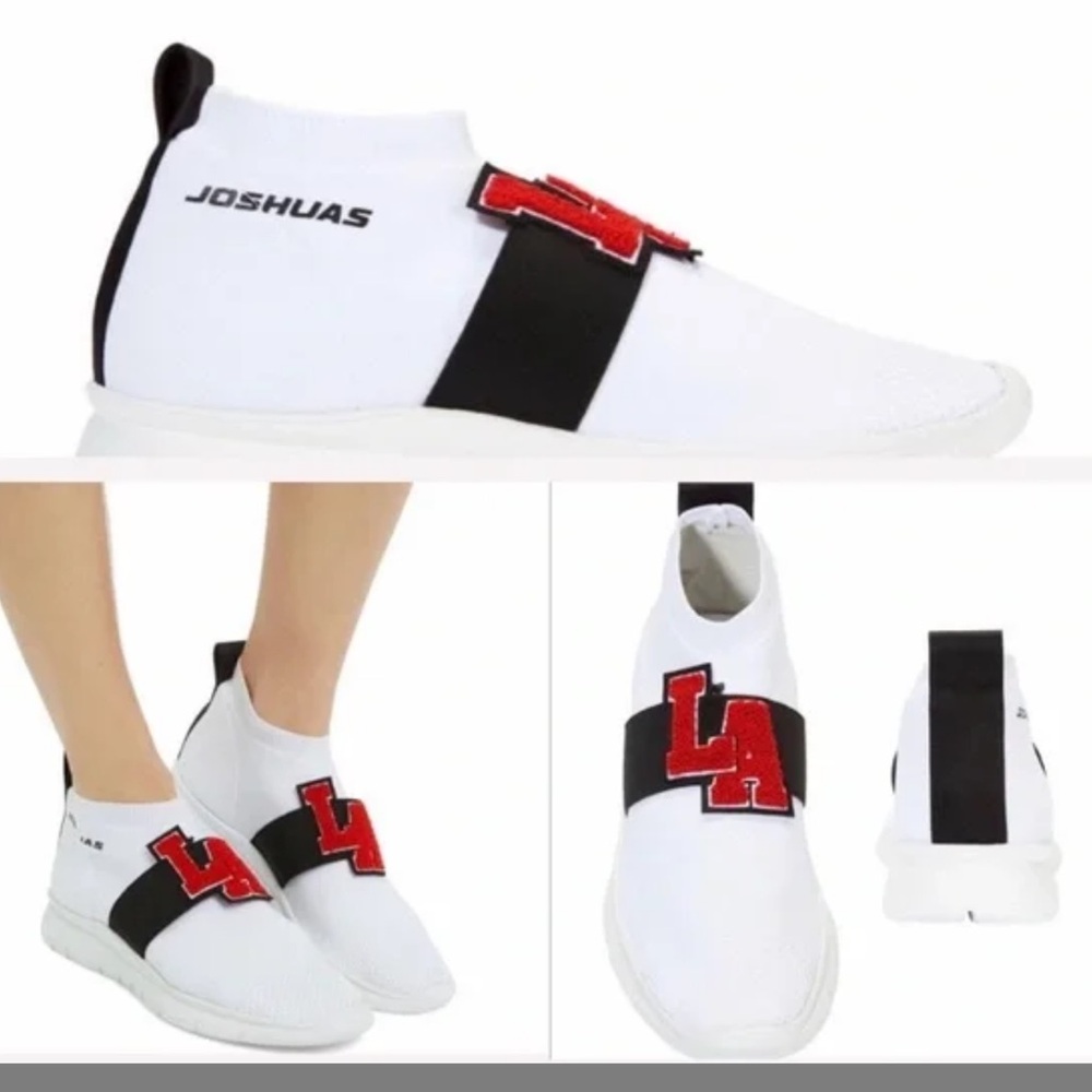 Joshua Sanders Kids White and Red Sneakers - Picture 5 of 7